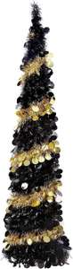 N&T NIETING Tinsel Christmas Tree, 5ft Collapsible Pop Up Tinsel Tree Sold by NIETING