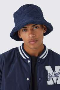 High Shine Nylon Quilted Bucket Hat, Size S/M - Using Codes