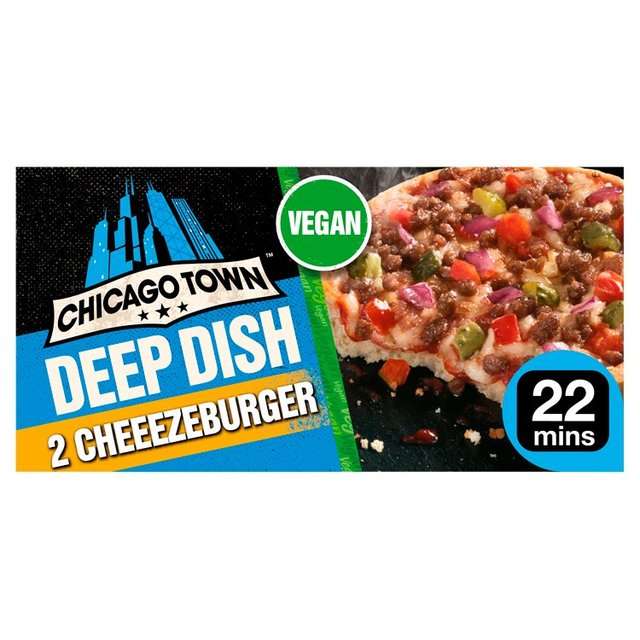 Vegan deep dish pizzas - cheezeburger and BBQ chick'n £1.49 @ Farmfoods Dagenham