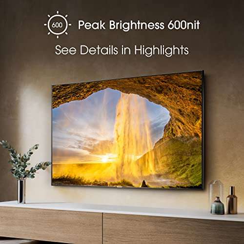 Hisense 55U7HQTUK 55" 600-nit 4K HDR10+ and 120Hz Dolby Vision IQ ULED Smart TV £529 @ Amazon