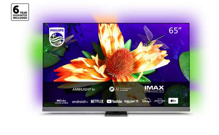 Philips 65OLED907 65 inch Ambilight OLED 4K Ultra HD HDR Smart TV Freeview Play £2199 Delivered with code @ Richer Sounds With Code