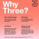Three Mobile 16GB pre loaded data pay as you go SIM - Valid for 30 days, Go Roam. - £9 (Or 25GB for £12.94) @ Amazon