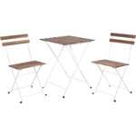 Garden Table & 2 Folding Chairs Patio Set Outdoor w.code at idoodirect
