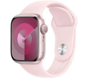 APPLE Watch Series 9 - 41 mm Pink Aluminium Case with Light Pink Sport Band, S/M