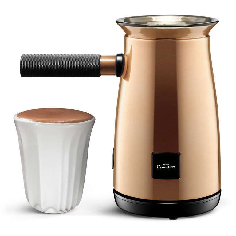 Hotel Chocolat Velvetiser Hot Chocolate Machine (Charcoal/Copper/White) + 2 Ceramic Podcups - W/Code (VIP.ME Member Price)