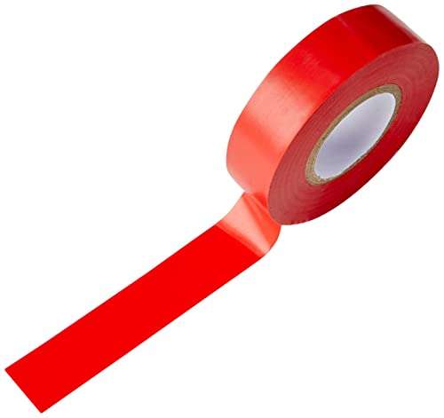 Mercury ETRP8 | 19mm x 20 Metre PVC Electrical Insulation Tape Red, 1 Roll