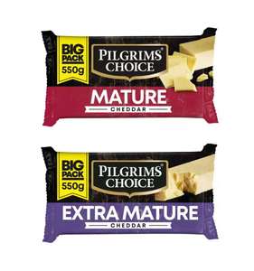 Pilgrims Choice Mature / Extra Mature Cheddar, 550g