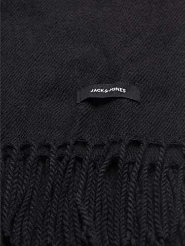 Jack & Jones Men's Scarf Summer Lightweight Soft Warm Woven Solid Authentic Strings Casual - Black - £5.50 @ Amazon