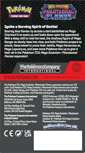 phantasmal flames half booster box Pokemon TCG Mega Evolution Phantasmal Flames Booster Bundle (6 Packs)   HOODLUMS UK