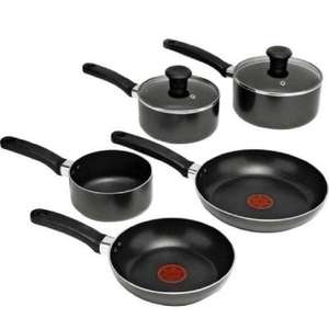 Tefal Delight Aluminium 5 Piece Non-Stick Pots & Pans Cookware Set, Black £36 @ Amazon