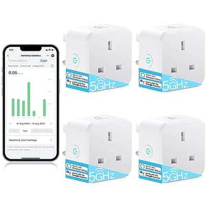 EIGHTREE 5GHz Smart Plug with Energy Monitoring,Works W/ Alexa+Google Assistant+Smart Life APP, 13A,2990W Smart Home,Eightree EU FBA