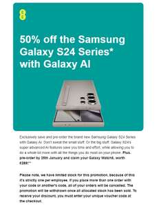 Samsung Galaxy S24 Ultra 512gb via BT/EE Employee portal