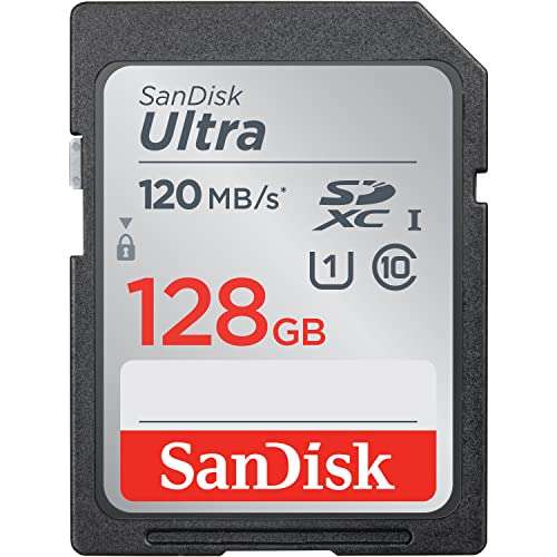 SanDisk Ultra 128GB SDXC Memory Card, Up to 120 MB/s, Class 10, UHS-I, V10 - £11.99 @ Amazon