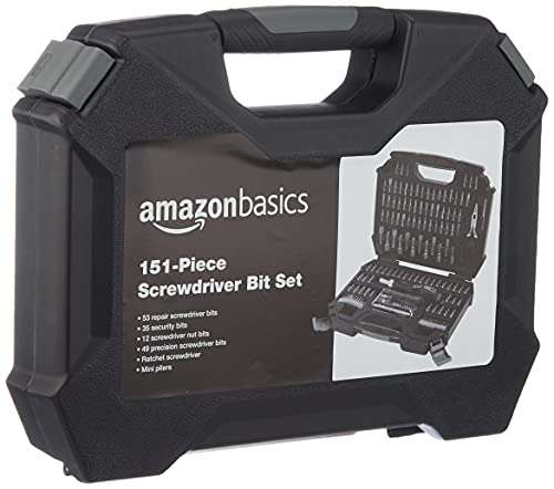 Amazon Basics 151-piece Screwdriver Bit Set with Durable Sandblasted Steel Bits - £15.11 @ Amazon