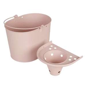 Peach Blush Metal Mop Bucket £5 with free click and collect from Dunelm