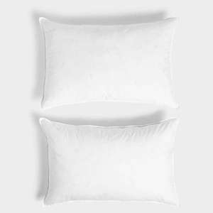 Goose feather filled pillow pair