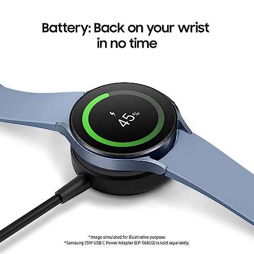 Samsung Galaxy Watch5 40mm Bluetooth Smart Watch, Graphite, 3 Year Extended Warranty (UK Version) - £194 @ Amazon (Prime Exclusive Deal)