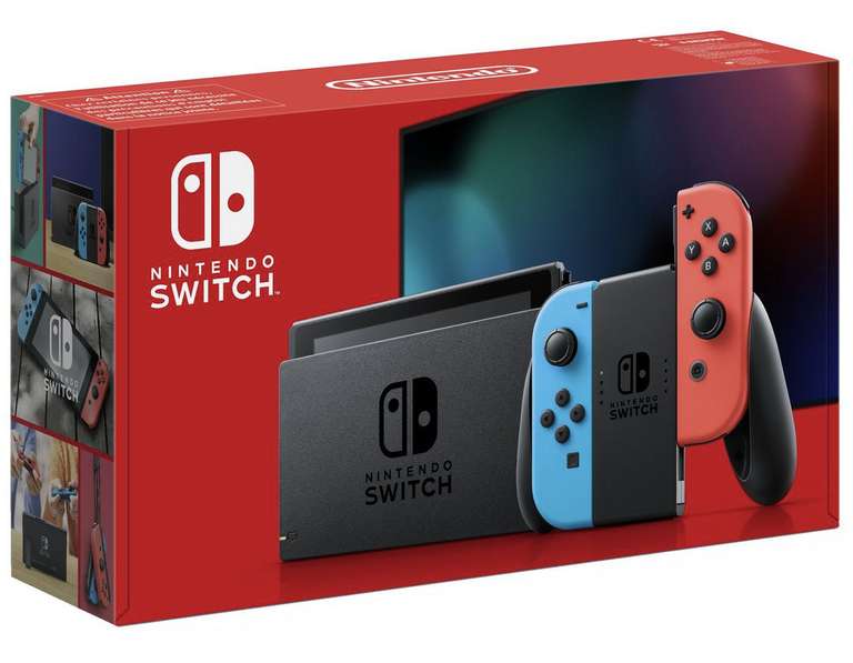 Nintendo Switch Console - Neon or Grey with improved battery + Animal Crossing Tom Nook Aloha plush toy £259.99 Free C&C @ Argos