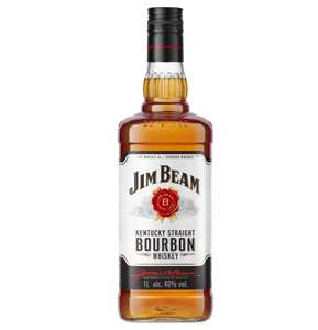 Jim Beam White Kentucky Bourbon Whiskey 1L (40% ABV)