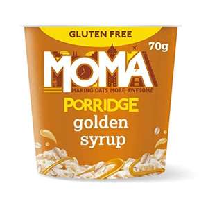 MOMA Instant Porridge Pots GOLDEN SYRUP | Box of 12 x 70g - £7.48 @ Dispatches from Amazon Sold by Amazon Warehouse