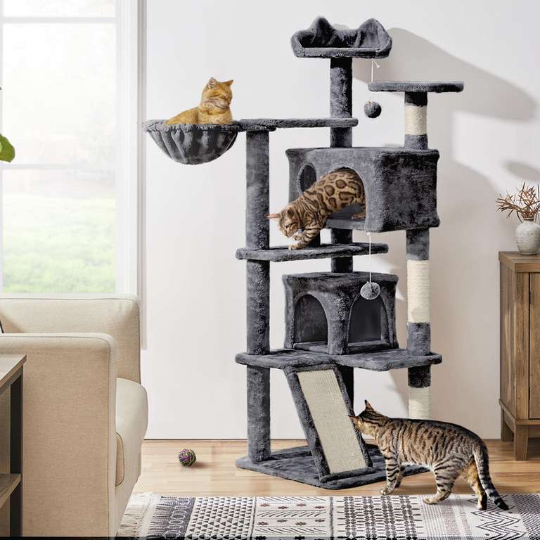 Yaheetech Cat Tree 144.5cm Multi-level w/voucher - Sold by Yaheetech UK