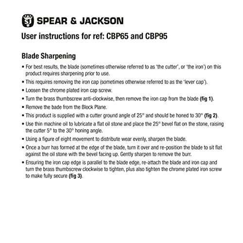 Spear & Jackson CBP65 Block Plane, Beige, Black, 6 1/2 Inch - £16 @ Amazon