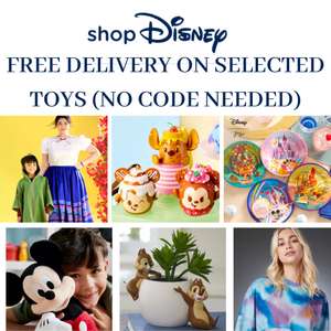 Free Delivery On Selected Toys (No Voucher Code Needed) - @ shopDisney