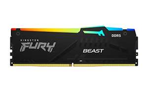 Kingston Fury Beast DDR5 RGB 16GB (2x8GB) 6000MT/s DDR5 CL40 DIMM Desktop Gaming Memory Kit of 2 - KF560C40BBAK2-16 £148.98 @ Amazon