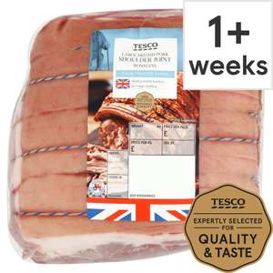 Tesco Large Pork Shoulder Joint £3.50 Per KG - Clubcard Price
