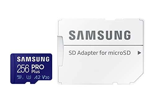 Samsung 256GB PRO Plus MicroSDXC 120MB/s, U3 / A2 +Adapter - £24.99 @ Amazon