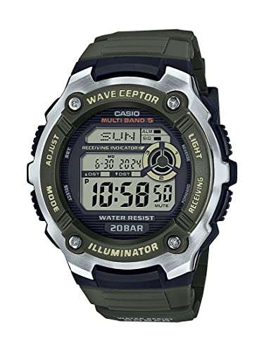 Casio Men Digital Quartz Watch Waveceptor, Multi Band 5, 200m WR, with Resin Strap WV-200R-3ACF - Sold by Amazon US