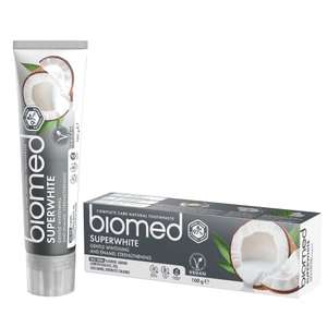 Biomed Superwhite 97% Natural Whitening Toothpaste | Enamel Strengthening | Coconut Flavour, Vegan 100g - £2.50 (£2.25 S&S)
