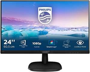 Philips V-line 243V7QJABF 24 Inch FHD Monitor, 75Hz, 4ms, IPS, Speakers , Smart Image, Narrow Border, LowBlue Mode £99.97 @ Laptops Direct