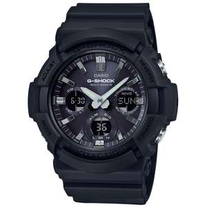 Casio Mens G-Shock Watch GAW-100B-1AER featuring Tough Solar and multi band 6.