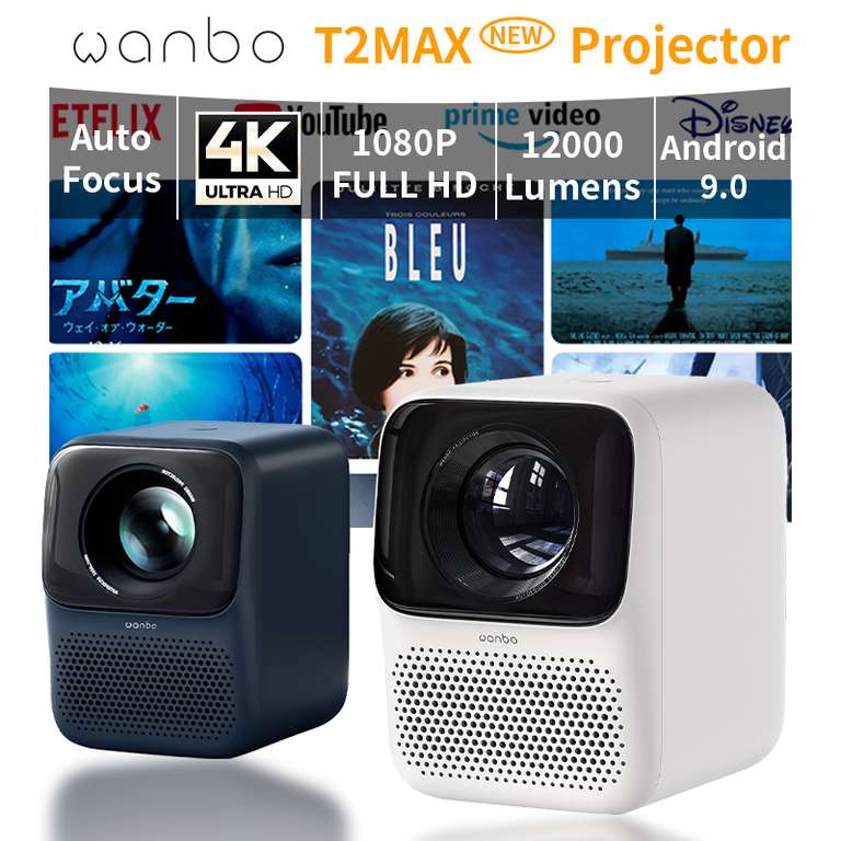 Wanbo (Xiaomi Eco-Chain Brand) T2 MAX NEW 1080P LCD/AUTO Focus Projector with android (using store and Aliexpress coupons) @Mi Homes Global