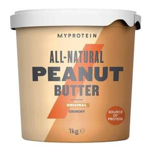 MyProtein Crunchy 100 Percent Natural Peanut Butter 1kg