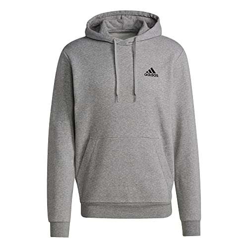 Adidas Grey Fleece Hoody, Size L / Medium £20.18 | hotukdeals
