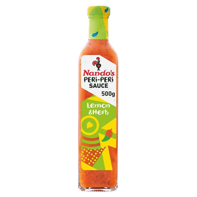 Nando's Peri Peri Sauce 500g (Medium / Hot / Garlic / Lemon & Herb) (Clubcard Price)
