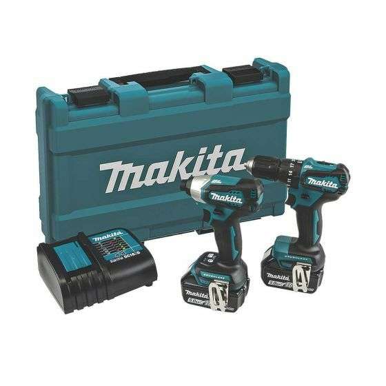 Makita LXT 18V 5.0Ah Li-ion LXT Cordless Combi drill & impact driver DLX2336ST - click and collect £170 @ Trade Point