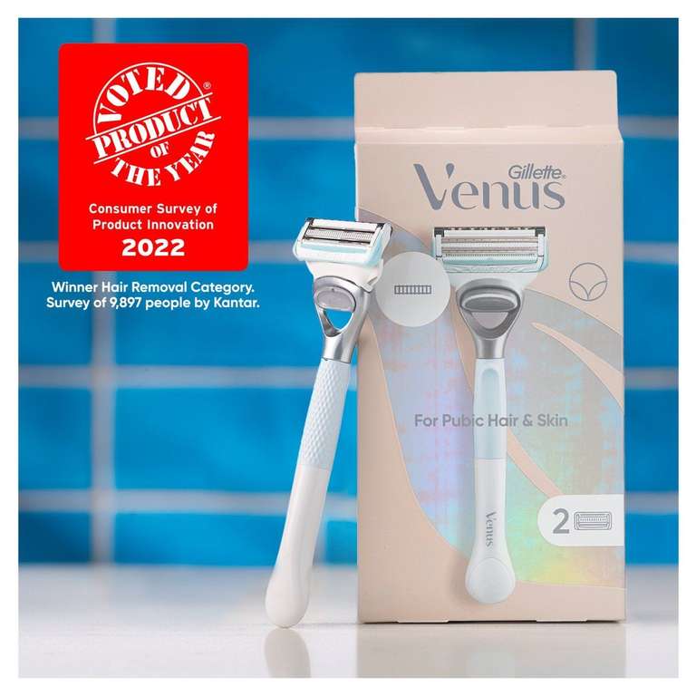 Gillette Venus Razor For Pubic Hair And Skin - £7.33 (Minimum Order / Delivery Fees Apply) @ Ocado