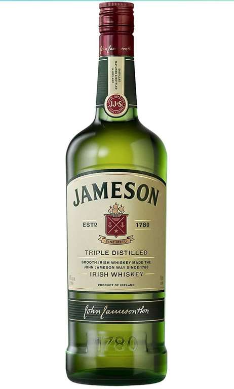 Jameson Irish Whiskey Original Blended and Triple Distilled, 1L - £25.50 @ Amazon
