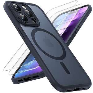 TOCOL 3 in 1 Magnetic for iPhone 15 Pro Case with 2 Screen Protectors - MagSafe - HATOSHI-EU FBA