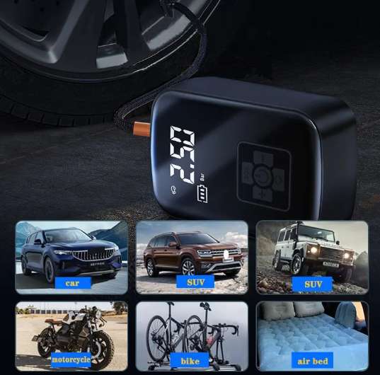 Wireless Car Air Compressor Electric Tire Inflator Pump Price For New Customers (£12.97 for existing) Sold By Cutesliving Store