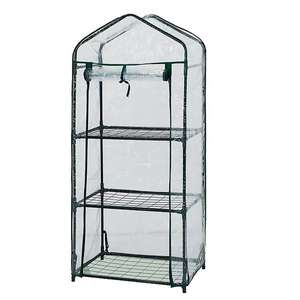 Saxon 3 Tier PVC Mini Greenhouse - 59 x 39 x 126 cm - £14.00 + Free click & collect @ Homebase