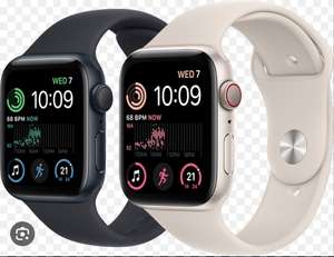 Apple Watch SE 2022 (2nd generation) (GPS, 40mm) Smart watch - Starlight or Midnight Aluminium Case with Starlight or Midnight Sport Band
