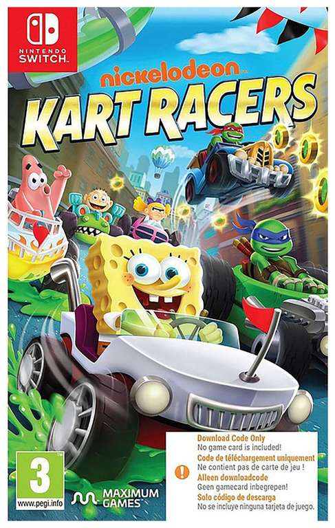 Nickelodeon Kart Racers Nintendo Switch Game + FREE Racing Wheels