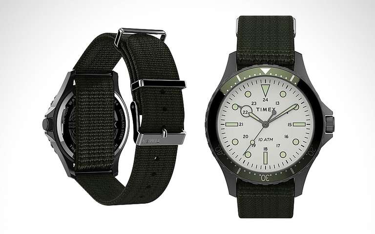 Timex Navi XL TW2T75500 41MM quartz rotating green bezel 100m WR mineral crystal Watch - £36 (+£4.99 Delivery) @ TKMaxx
