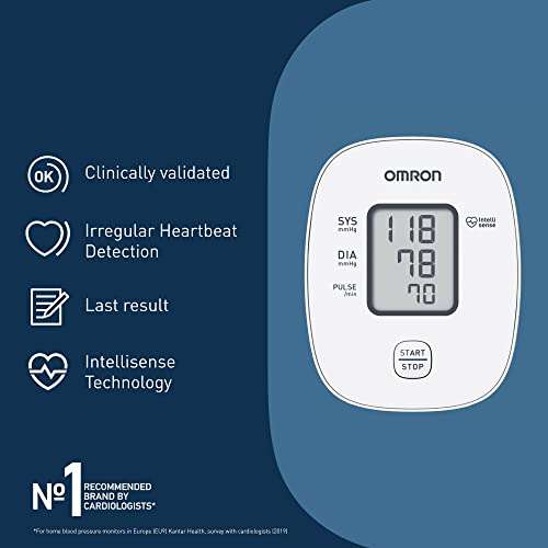 OMRON X2 Basic – Automatic Upper Arm Blood Pressure Monitor for Home Use, Clinically Validated, Blood Pressure Machine £19.99 @ Amazon