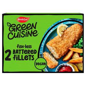 Birds Eye Battered Vegan Fishless Fillets x2 240g or Green Cuisine Meat-Free Cumberland Style Sausages 75p - Instore Cromwell Road