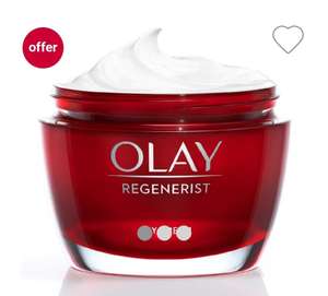 Olay Regenerist 3 Point Firming Anti-Ageing Cream Moisturiser 50ml £10 + £1.50 Click & Collect @ Boots